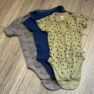 Cloud Island Bodysuit Set - Olive, Navy, Charcoal